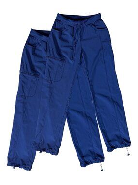Cherokee Infinity Navy Mid Rise Drawstring Cargo Scrub Pants (Bundle of 2) | S